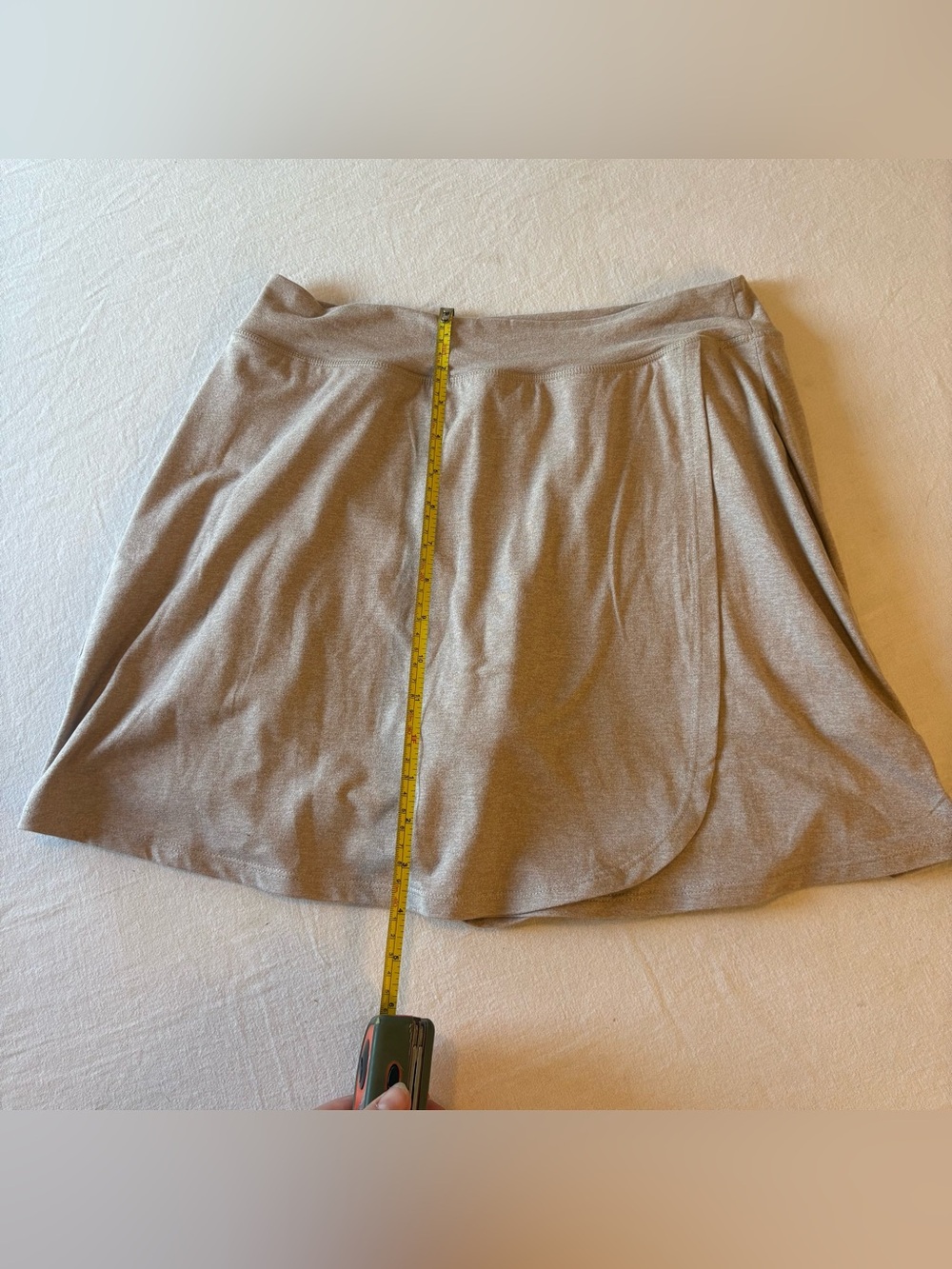 Women's Wrap-Style Skort in Light Taupe